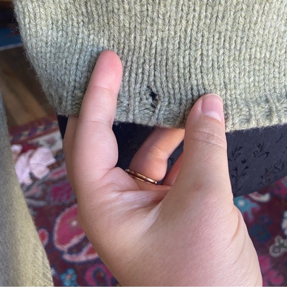 Nordstrom Long Sleeve Lambswool 90s Style Fall Button Up Cardigan Women’s Small - Picture 8 of 11